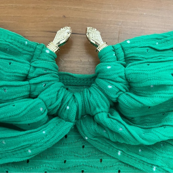 Women’s 3 Piece Bikini Set Bandeau Top, Thong Bottom & Cover Up Size Medium - Picture 7 of 8